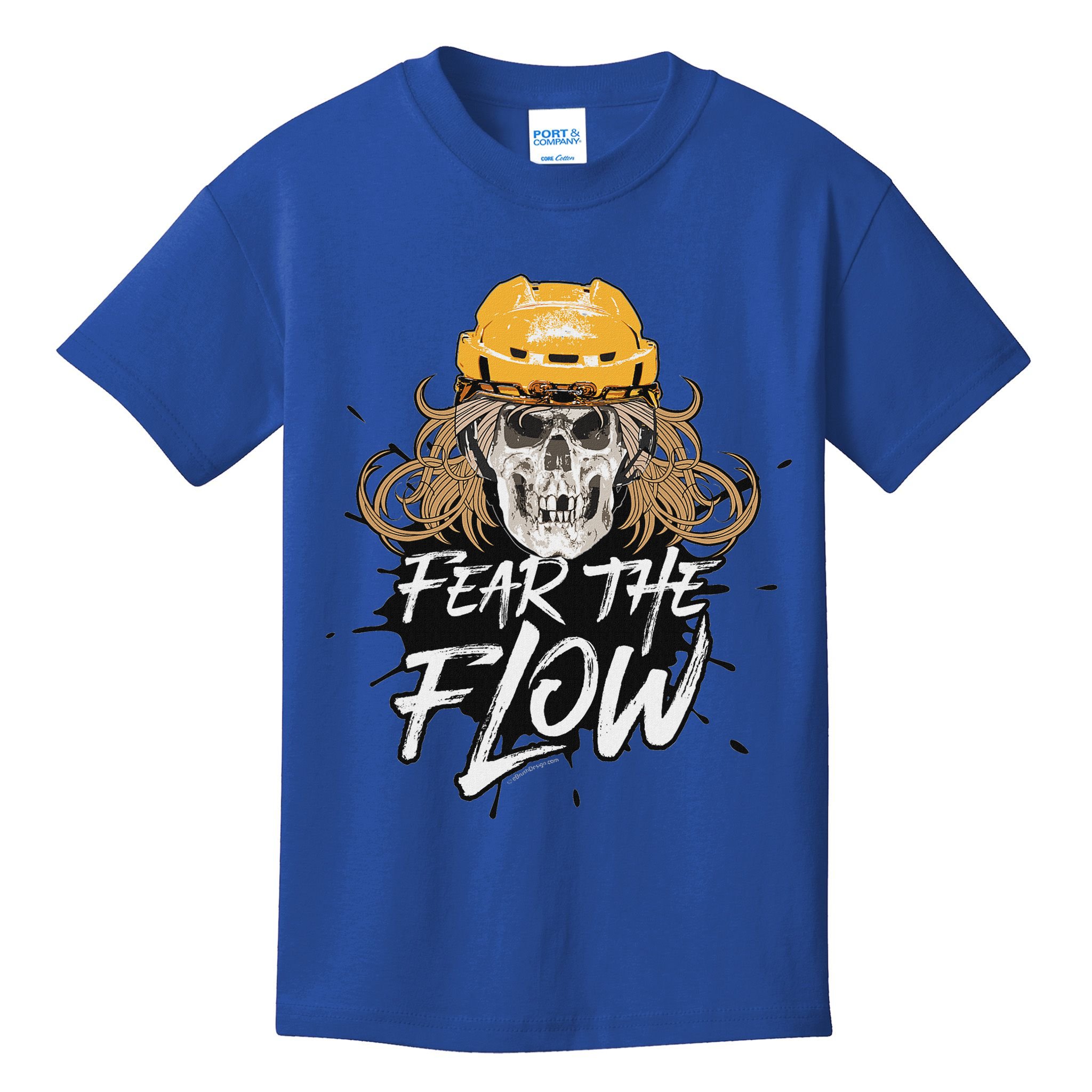 Fear The Flow Funny Hockey Hair Kids T-Shirt