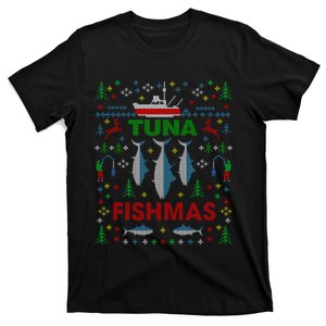 Funny Tuna Fishing Ugly Christmas Party T-Shirt