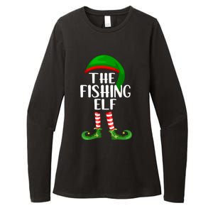 Funny The Fishing Elf Matching Family Christmas Gift Womens CVC Long Sleeve Shirt