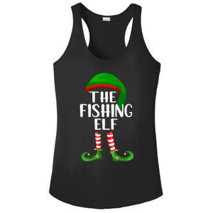 Funny The Fishing Elf Matching Family Christmas Gift Ladies PosiCharge Competitor Racerback Tank