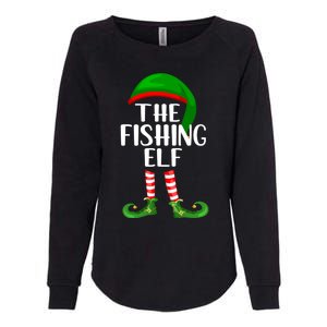 Funny The Fishing Elf Matching Family Christmas Gift Womens California Wash Sweatshirt