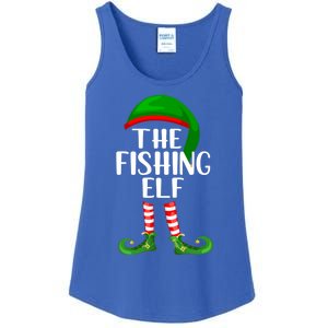 Funny The Fishing Elf Matching Family Christmas Gift Ladies Essential Tank