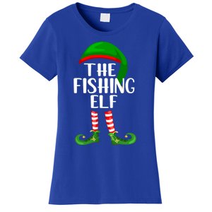 Funny The Fishing Elf Matching Family Christmas Gift Women's T-Shirt