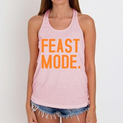 Funny Thanksgiving Fall Feast Mode Gift Women's Knotted Racerback Tank