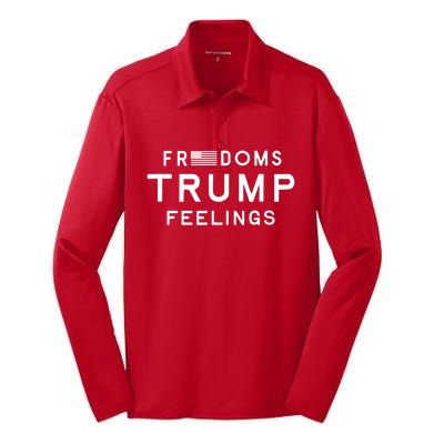 Freedoms Trump Feelings Silk Touch Performance Long Sleeve Polo