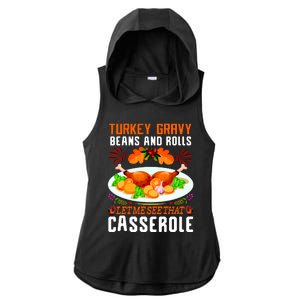 Funny Thanksgiving Food Ladies PosiCharge Tri-Blend Wicking Draft Hoodie Tank