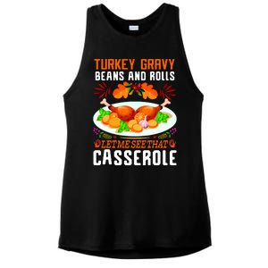 Funny Thanksgiving Food Ladies PosiCharge Tri-Blend Wicking Tank