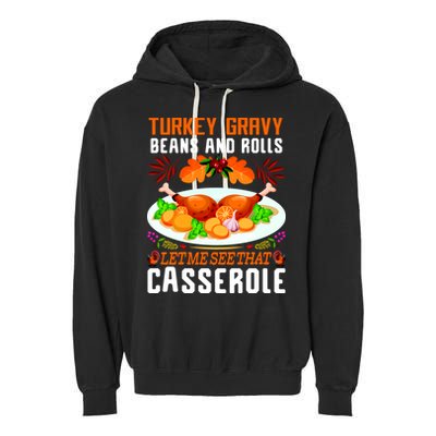 Funny Thanksgiving Food Garment-Dyed Fleece Hoodie