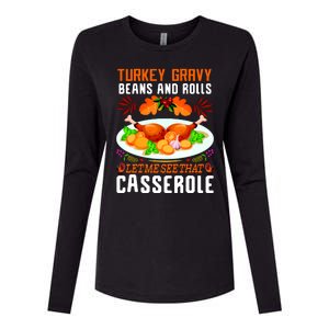 Funny Thanksgiving Food Womens Cotton Relaxed Long Sleeve T-Shirt