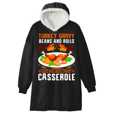 Funny Thanksgiving Food Hooded Wearable Blanket