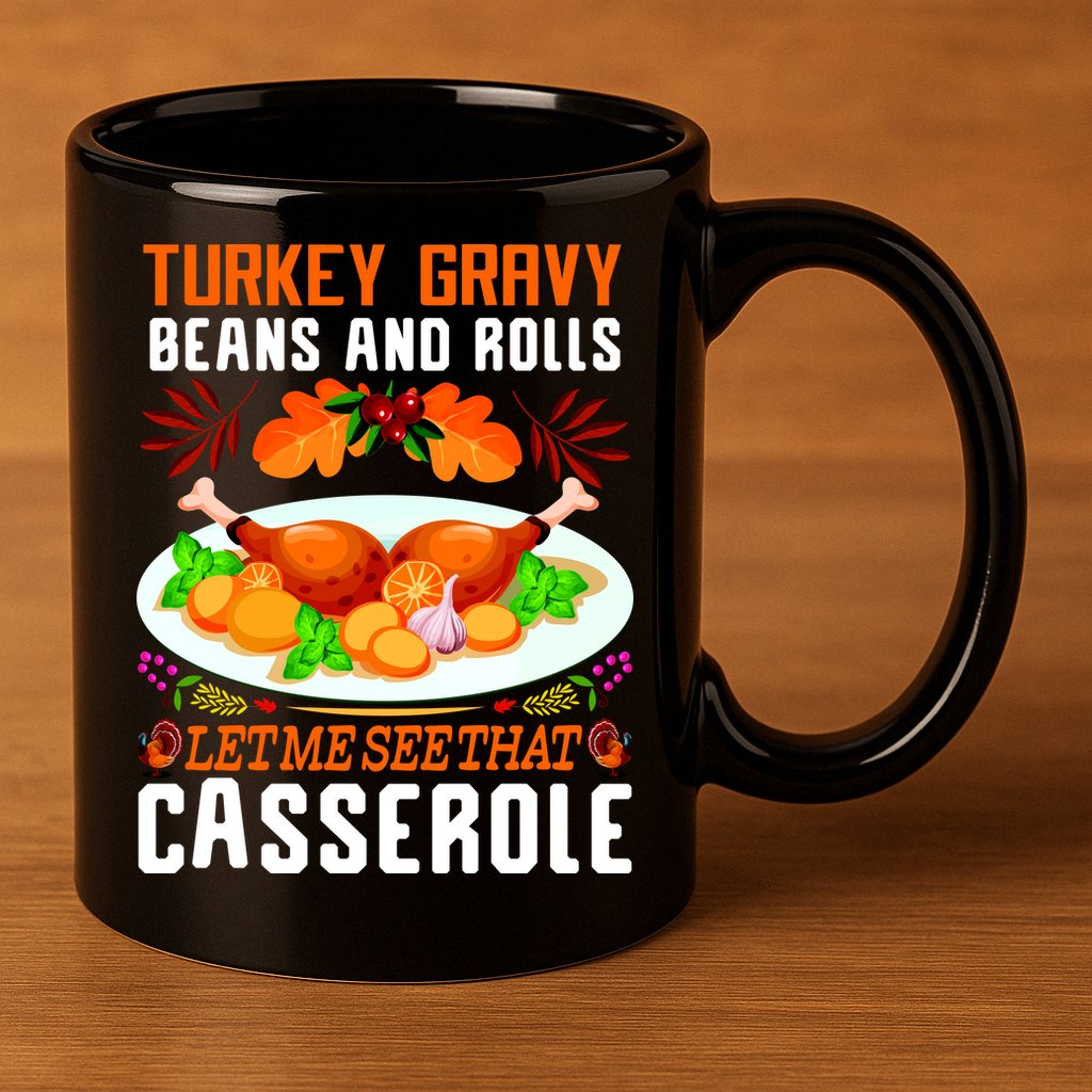 Funny Thanksgiving Food 11oz C Handle Ceramic Mug