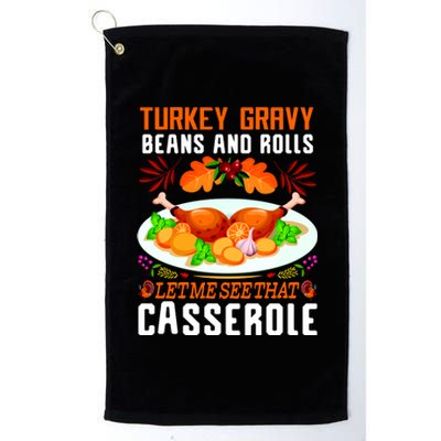 Funny Thanksgiving Food Platinum Collection Golf Towel