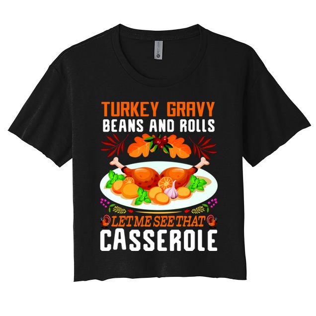 Funny Thanksgiving Food Crop Top