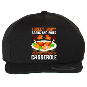 Funny Thanksgiving Food Wool Snapback Cap