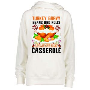 Funny Thanksgiving Food Womens Funnel Neck Pullover Hood