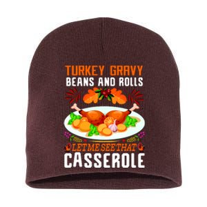 Funny Thanksgiving Food Short Acrylic Beanie