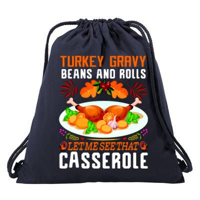 Funny Thanksgiving Food Drawstring Bag