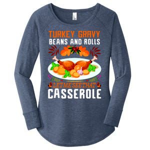 Funny Thanksgiving Food Women's Perfect Tri Tunic Long Sleeve Shirt