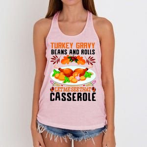 Funny Thanksgiving Food Women's Knotted Racerback Tank