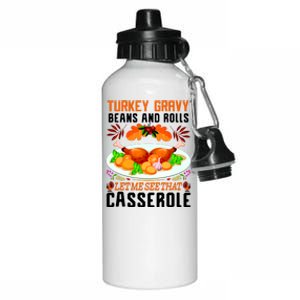 Funny Thanksgiving Food Aluminum Water Bottle 