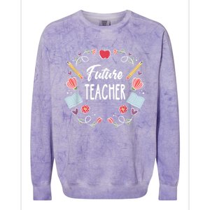 Future Teacher Colorblast Crewneck Sweatshirt