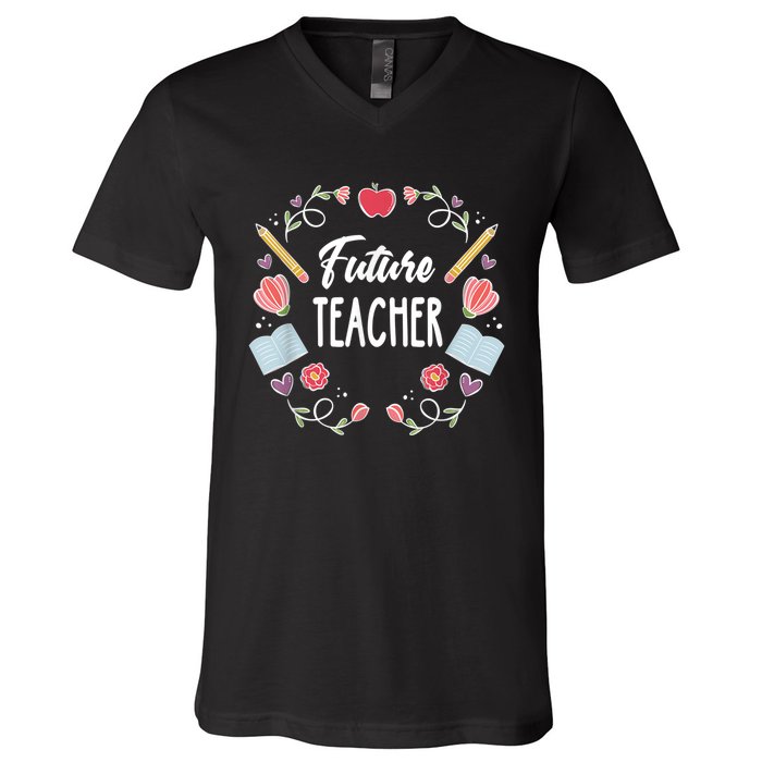 Future Teacher V-Neck T-Shirt