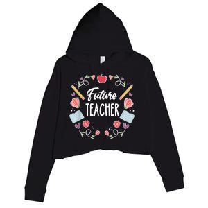 Future Teacher Crop Fleece Hoodie