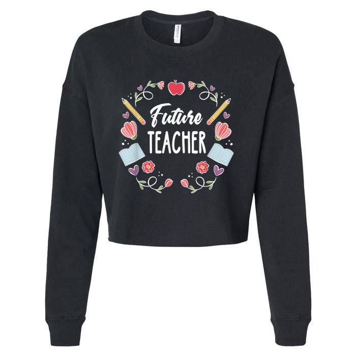 Future Teacher Cropped Pullover Crew