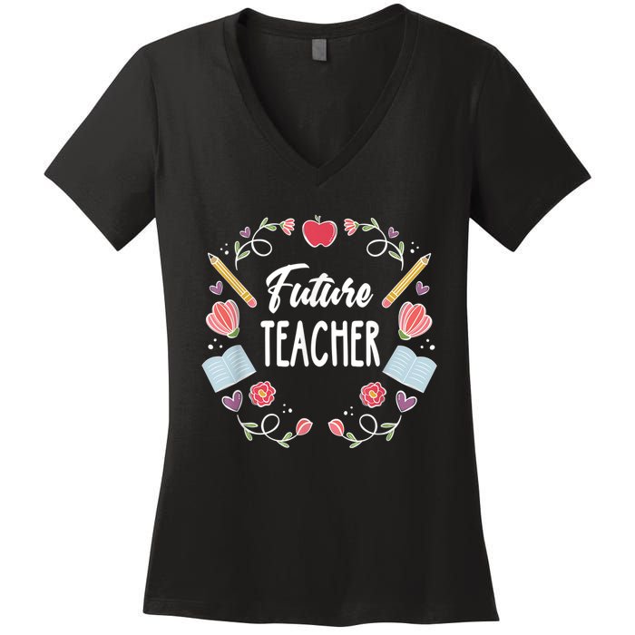 Future Teacher Women's V-Neck T-Shirt