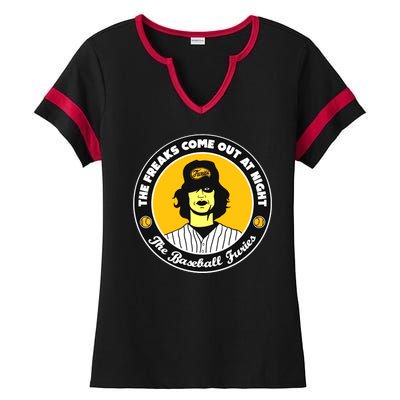 Funny The Freaks Come Out At Night The Baseball Furies Ladies Halftime Notch Neck Tee