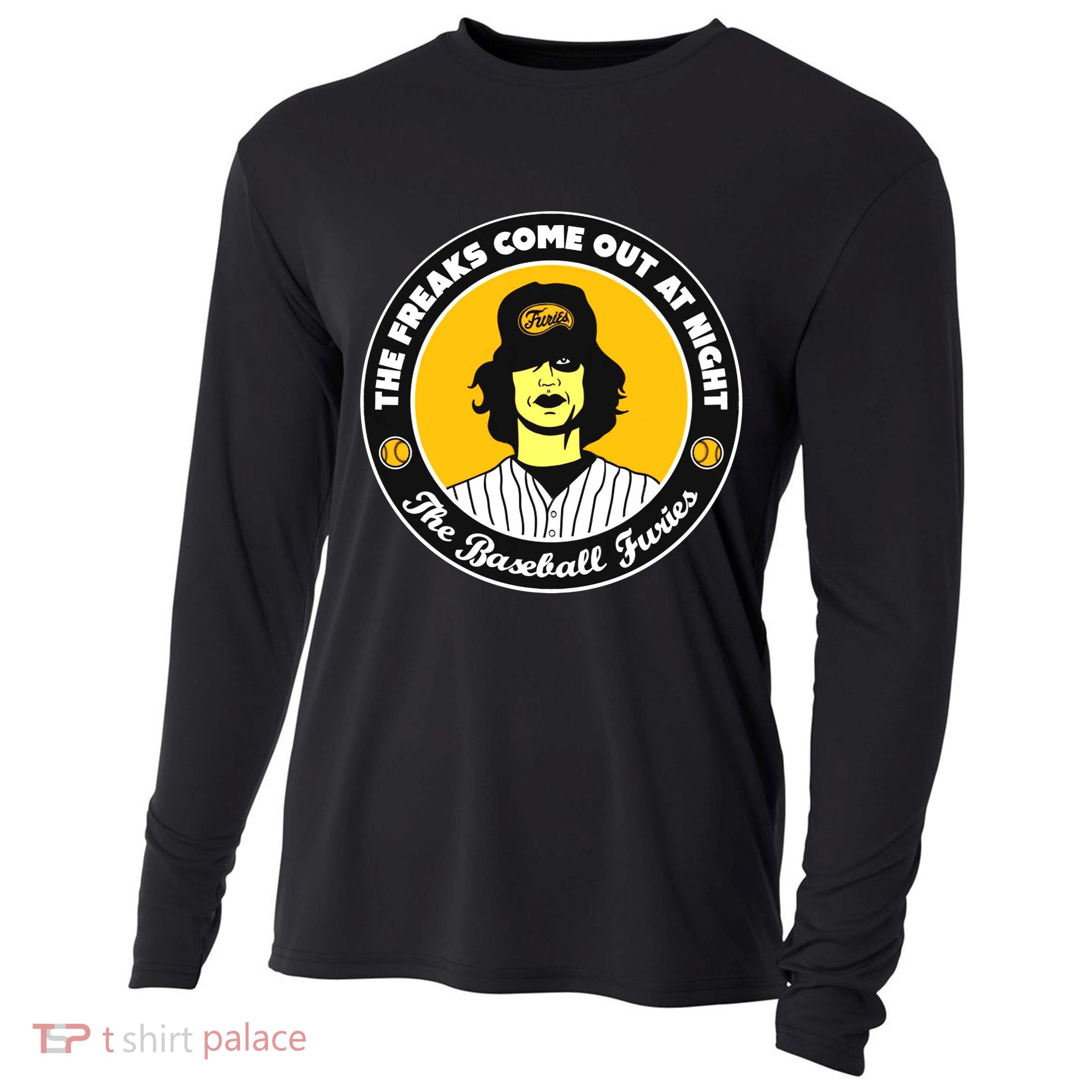 Funny The Freaks Come Out At Night The Baseball Furies Cooling Performance Long Sleeve Crew