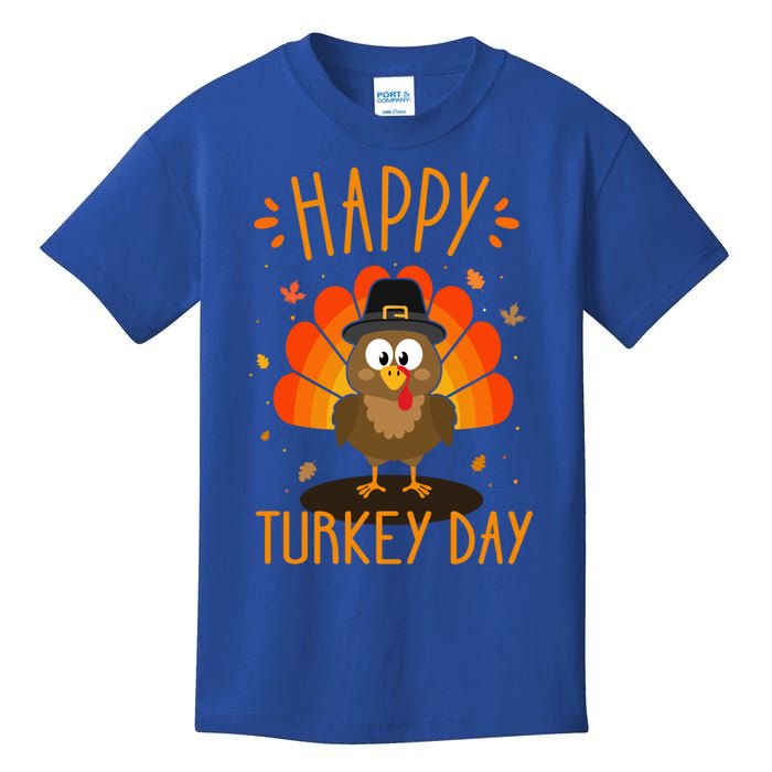 Funny Thanksgiving Family Dinner With Happy Turkey Day Gift Kids T-Shirt