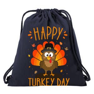 Funny Thanksgiving Family Dinner With Happy Turkey Day Gift Drawstring Bag