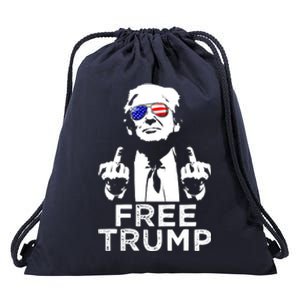 Free Trump, Free Donald Trump 2024 Drawstring Bag