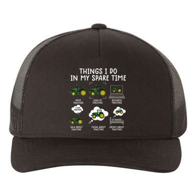 Funny Tractor Farming For Kids Farmer Yupoong Adult 5-Panel Trucker Hat