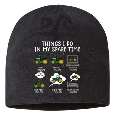 Funny Tractor Farming For Kids Farmer Sustainable Beanie