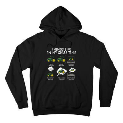 Funny Tractor Farming For Kids Farmer Tall Hoodie