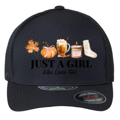 Football Thankving Fall Autumn Who Loves Fall Flexfit Unipanel Trucker Cap