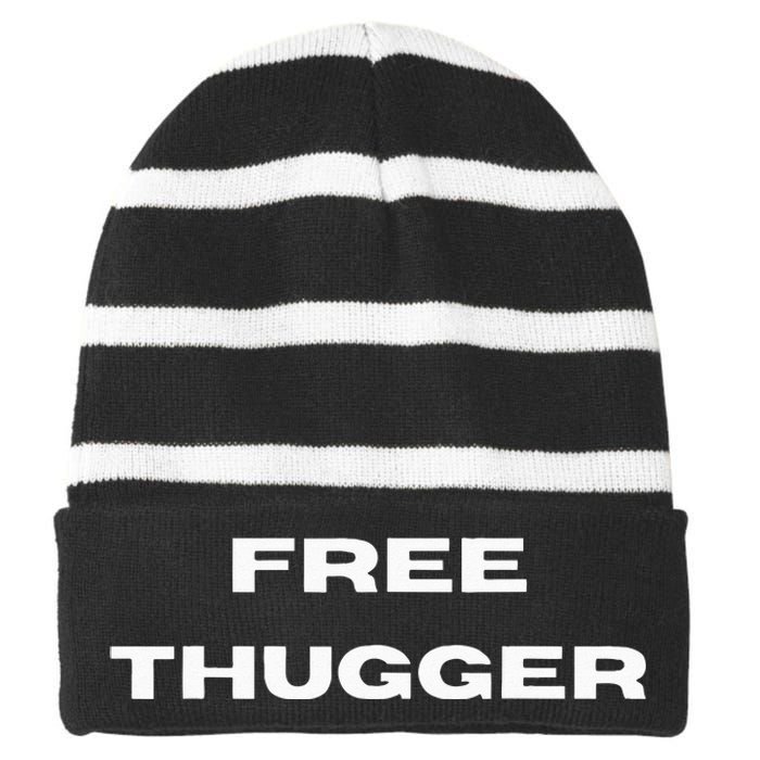 Free Thugger Striped Beanie with Solid Band