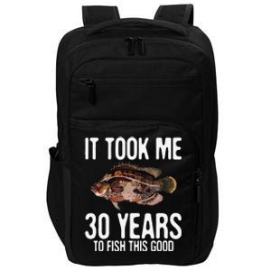 Funny Tripletail Fishing 30th Birthday 30 Years To Fish Impact Tech Backpack