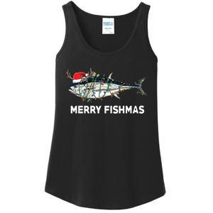 Funny Tuna Fish Christmas Santa Claus Xmas Fisherman Gift Ladies Essential Tank