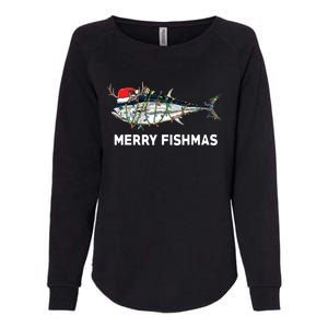 Funny Tuna Fish Christmas Santa Claus Xmas Fisherman Gift Womens California Wash Sweatshirt