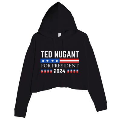 Funny Tn For President 2024 Crop Fleece Hoodie