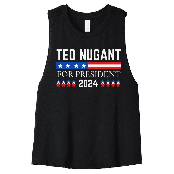 Funny Tn For President 2024 Women's Racerback Cropped Tank