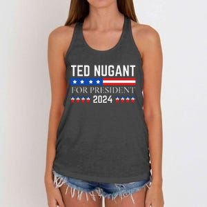 Funny Tn For President 2024 Women's Knotted Racerback Tank