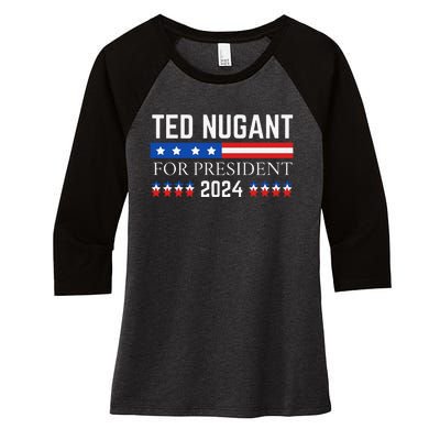 Funny Tn For President 2024 Women's Tri-Blend 3/4-Sleeve Raglan Shirt