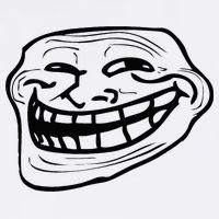 Funny Troll Face Nerd Geek Button