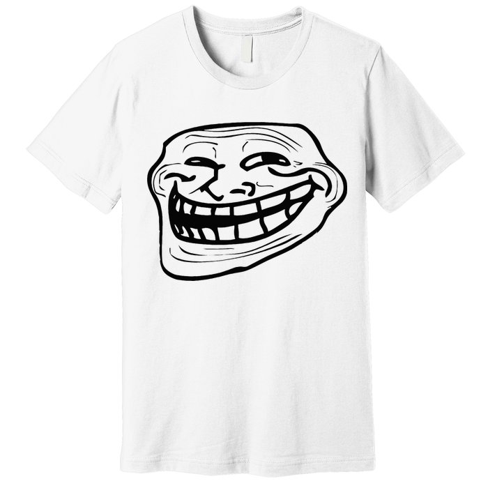 Funny Troll Face Nerd Geek Premium T-Shirt