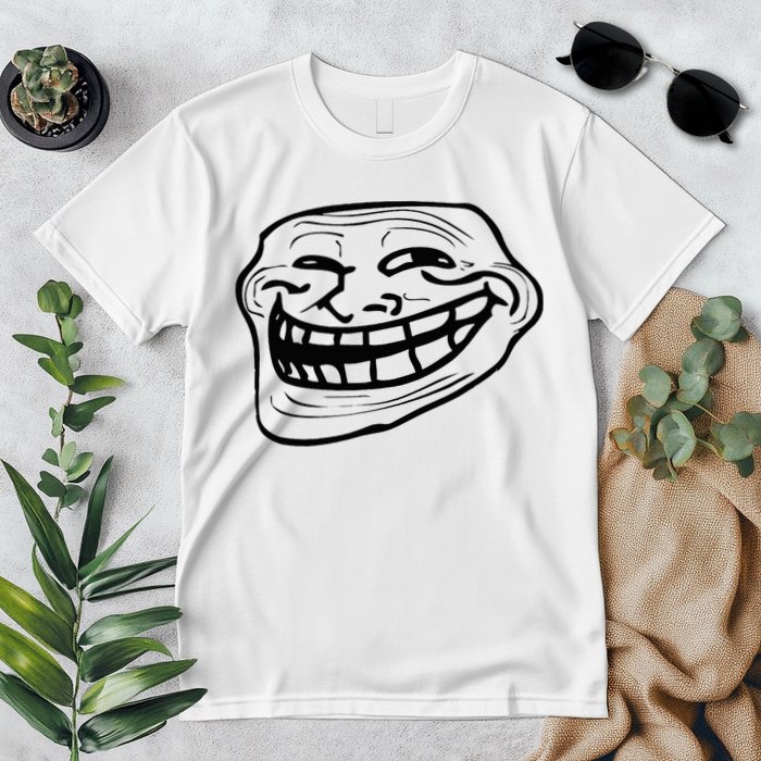 Funny Troll Face Nerd Geek Premium T-Shirt