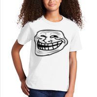 Funny Troll Face Nerd Geek Kids T-Shirt